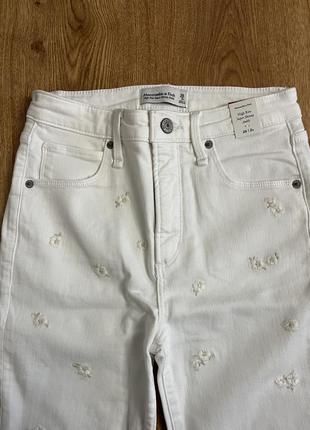 Жіночі штани, джинси білі abercrombie & fitch2 фото