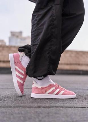 Кроссовки adidas gazelle pink (розови адидас)4 фото