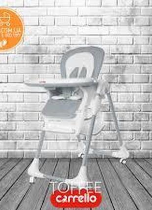 Детский стульчик для кормления carrello toffee (каррелло тоффи) crl-9502 cloud grey (серый цвет)5 фото