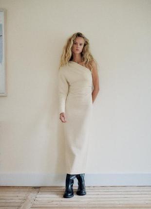 Асиметрична текстурована сукня zara6 фото