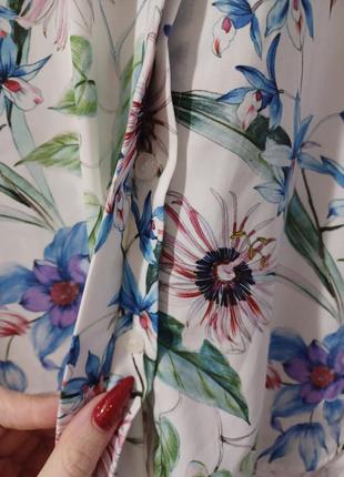 Блуза рубашка квітковий принт7 фото