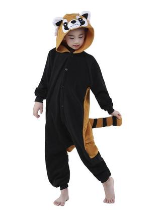 Пижама костюм кигуруми детский для мальчиков и девочек красная панда 120