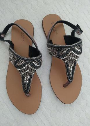 Босоніжки, нові, шкіра, бохо, етно