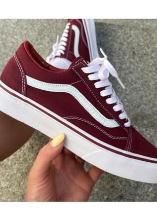 Жіночі кеди vans old scool burgundy