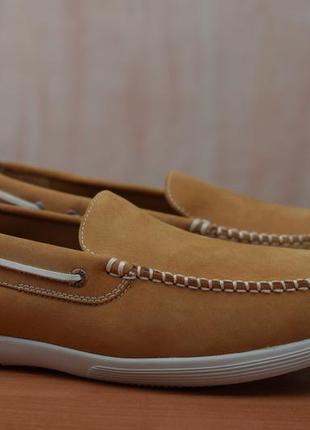 Коричневые кожаные мокасины, топсайдеры, туфли sebago, 45 размер. оригинал