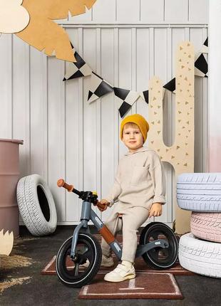 Детский беговел - велосипед skiddou poul pink для девочки 3-4 года7 фото