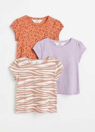 Бавовняна дитяча футболка h&m для дівчинки
