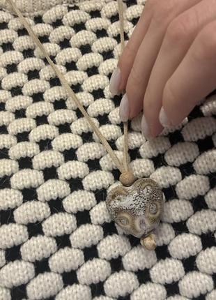 Керамічна підвіска-серце3 фото