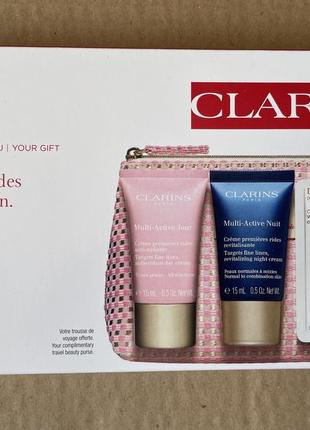 Clarins набір догляду за обличчям premières rides & hydratation.