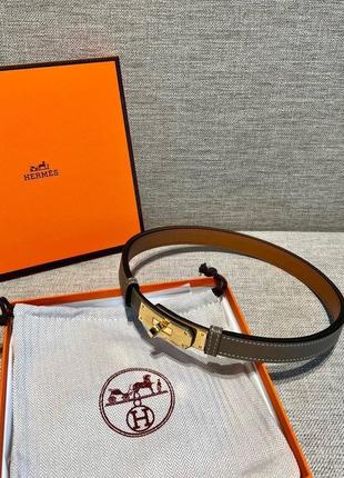 Шкіряний ремінь в стилі hermes