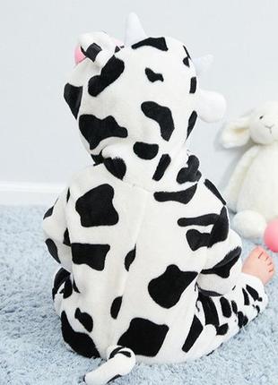 Дитяча піжама костюм кігурумі корівка для хлопчиків і дівчаток, фланель6 фото