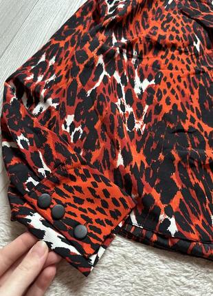 Блуза леопардовий принт на ґудзиках рубашка4 фото