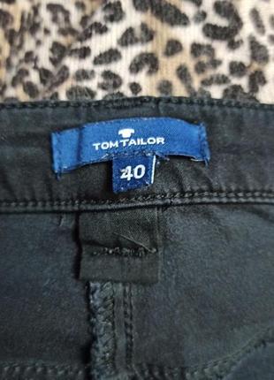 Черные каттоновые брюки стрейч джинсы5 фото