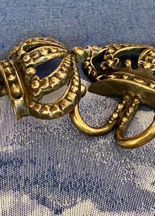 Бронзовые вешалки-крючки корона. подхват для штор.