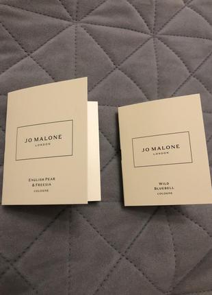 Пробники jo malone. wild bluebell,english pear&freesia