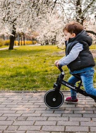 Беговел велосипед kidwell pico plane 3в1 для хлопчика від 2-х років | беговел трансформер для хлопчика9 фото