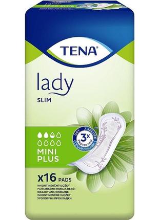 Діскріт урологічні прокладки tena lady slim 16шт mini plus