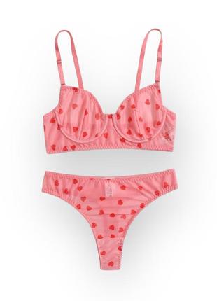 Комплект білизни рожевий