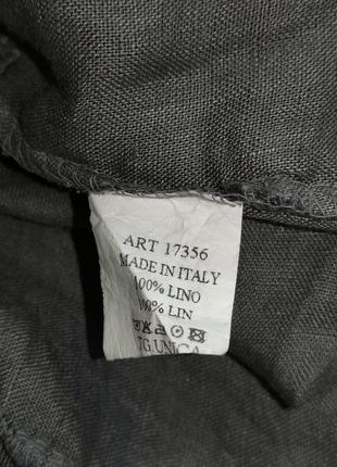 Льняна італійська блузка вільного крою , блузка із льону5 фото
