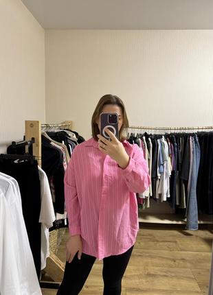Рубашка розовая2 фото