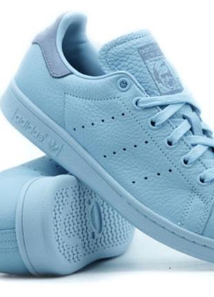 Adidas stan smith "icey blue" кожані кеди10 фото