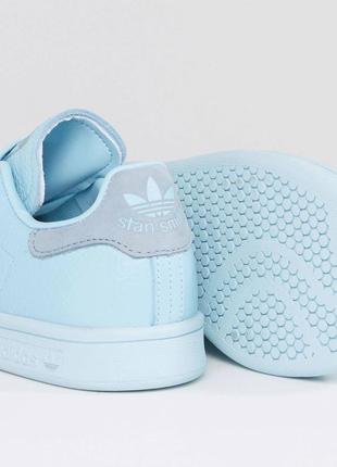 Adidas stan smith "icey blue" кожані кеди6 фото