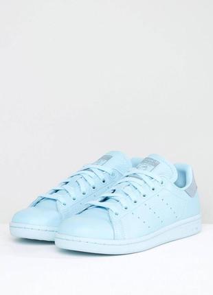 Adidas stan smith "icey blue" кожані кеди4 фото