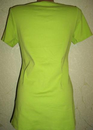Фирменная футболка cotonn- высшего качества салатный цвет р. l - h&m2 фото