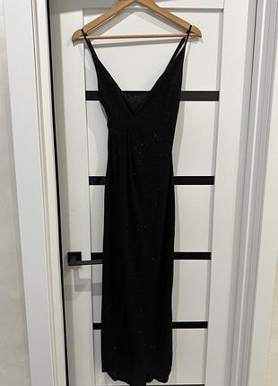 Вечірня коктейльна чорна сукня bershka