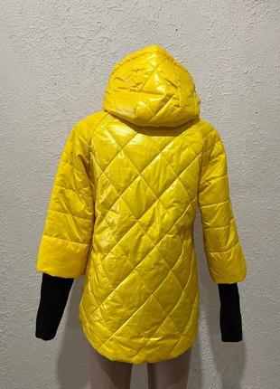 Жовта куртка жіноча/жовтий плащ жіночий/жінка куртка плащівка3 фото