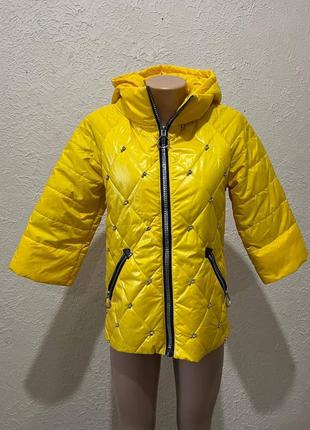 Жовта куртка жіноча/жовтий плащ жіночий/жінка куртка плащівка4 фото