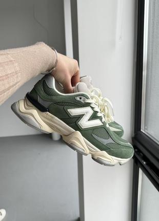 Нью беленс кросівки хакі new balance 9060 green/beige