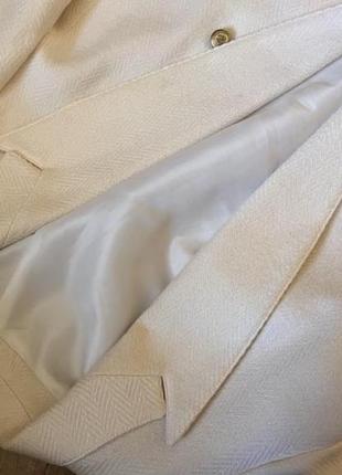🎀 актуальний вовняний піджак двобортний тренд 2024 old money стильний молочного кольору 🎀5 фото