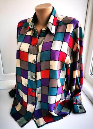 Красивая винтажная блуза из вискозы robert damel