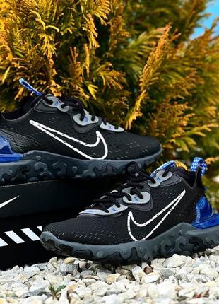 Оригінальні чорні кросівки nike react vision black оригінал чёрные кроссовки nike react оригинал