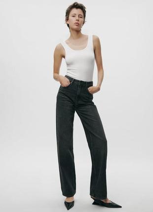 Длинные свободные джинсы от zara woman, 36, 38, 42р, оригинал1 фото