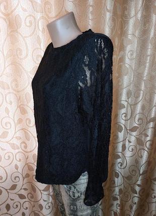 💖💖💖стильная женская черная кофта, джемпер с кружевом h&m💖💖💖6 фото