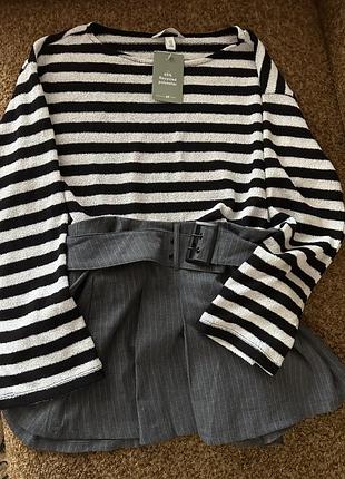 Трендова кофта в смужку h&m ( рукав клеш)