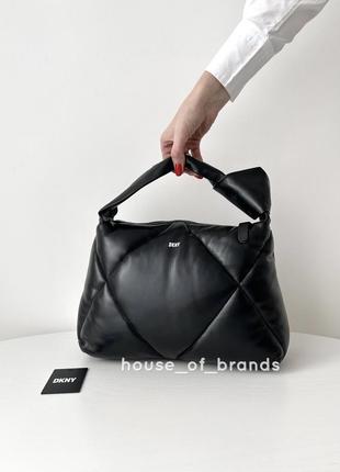 Женская брендовая кожаная сумочка dkny quilted modernist knot bag сумка оригинал кожа дкну на подарок жене подарок девушке