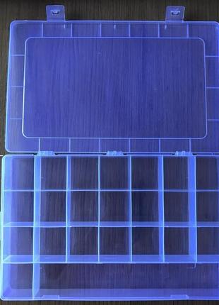 Универсальный пластмассовый ящик бокс прозрачный пустой хранения мелочей инструментов...