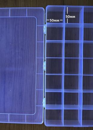 Универсальный пластмассовый ящик бокс прозрачный пустой  хранения мелочей инструментов нитки иголки4 фото