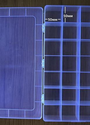 Универсальный пластмассовый ящик бокс прозрачный пустой хранения мелочей инструментов...