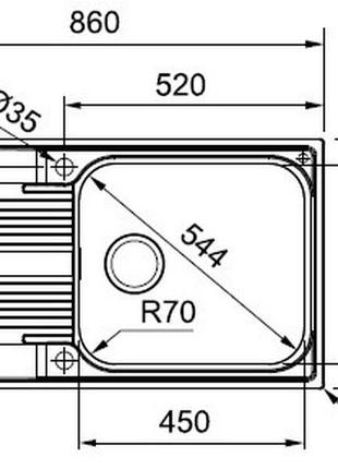 Кухонная мойка franke smart srl 611-86 xl (101.0456.706) нержавеющая сталь врезная оборотная декорированая2 фото