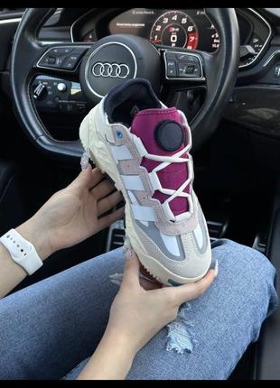 Жіночі кросівки adidas niteball  beige gray rose w5 фото