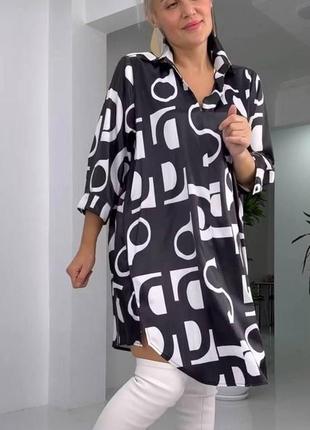Сукня-туніка зі стильним принтом5 фото