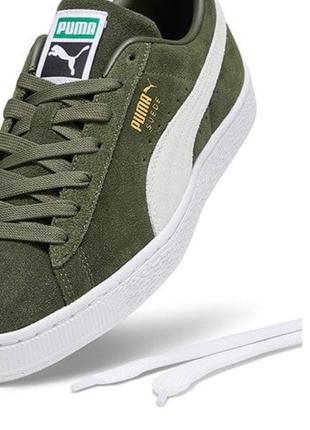 Оригінальні зелені кросівки puma suede classics xxi hombre verde оригінал1 фото