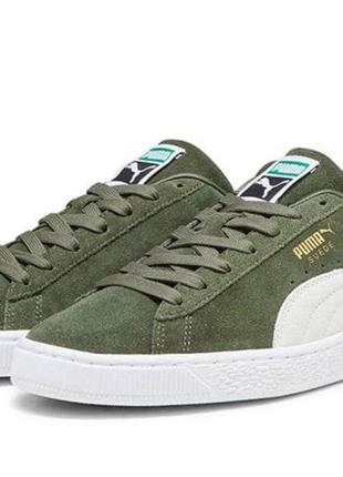 Оригінальні зелені кросівки puma suede classics xxi hombre verde оригінал2 фото