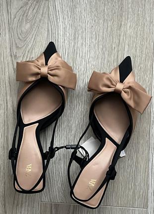 Відкриті туфлі з бантом zara/ 2203/210
