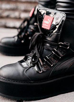 Puma x fenty by rihanna sneaker boot "black"1 фото