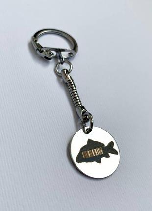 Брелок для ключів fishlist брелок на ключі, сумку, рюкзак брелок рибалки подарунок рибалці короп1 фото